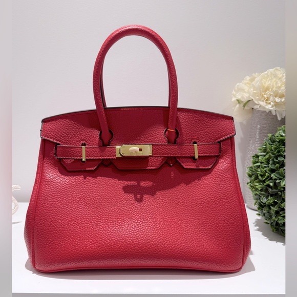 “B i  r k i n “ 30 bag in Red leather gold hardware - Picture 1 of 8